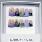 Celestial Fantasy: "Starry Butterfly Dream" – Square Press-On Nails