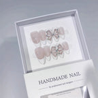 Ballet Dream: "Tutu Grace" – Short Almond Press-On Nails