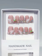 Cherry Blossom Gala: "Blossom Cherry" – Short Square Press-On Nails