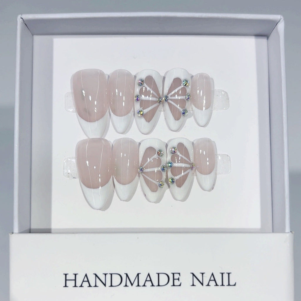 Ballet Dream: "Tutu Grace" – Short Almond Press-On Nails
