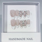 Ballet Dream: "Tutu Grace" – Short Almond Press-On Nails