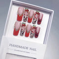 Cherry Crush: "Red Cherry" – Long Square Press-On Nails
