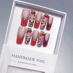 Cherry Crush: "Red Cherry" – Long Square Press-On Nails