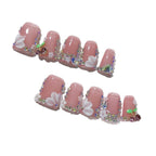 Cherry Blossom Gala: "Blossom Cherry" – Short Square Press-On Nails