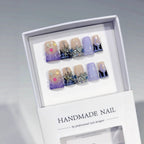 Celestial Fantasy: "Starry Butterfly Dream" – Square Press-On Nails