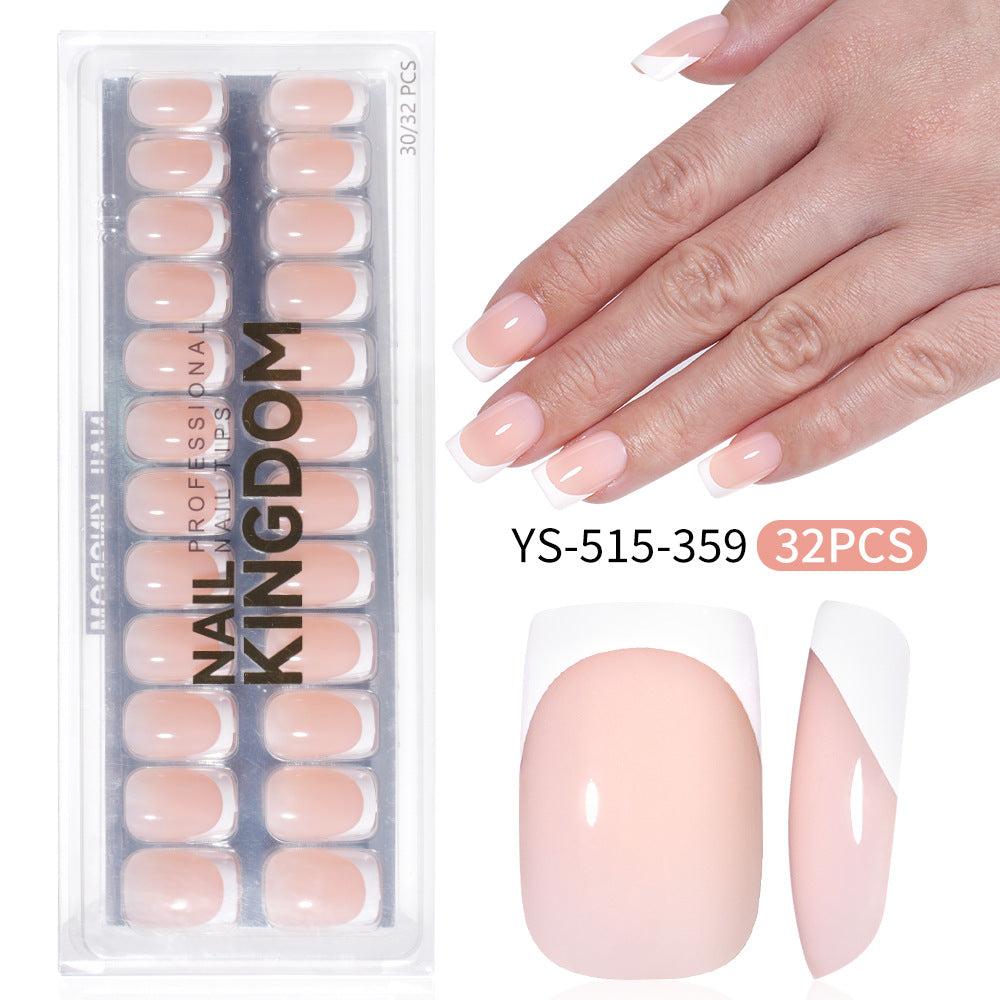 "Jelly Pink French" - Translucent 32Pcs Press-On Nails Set