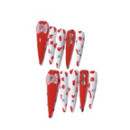 Crimson Crush: "Cowgirl Rose" – Extra Long Stiletto Press-On Nails