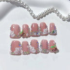Cherry Blossom Gala: "Blossom Cherry" – Short Square Press-On Nails