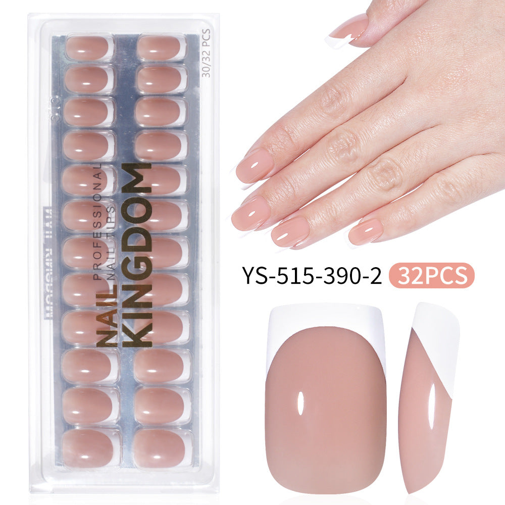 "Jelly Pink French" - Translucent 32Pcs Press-On Nails Set